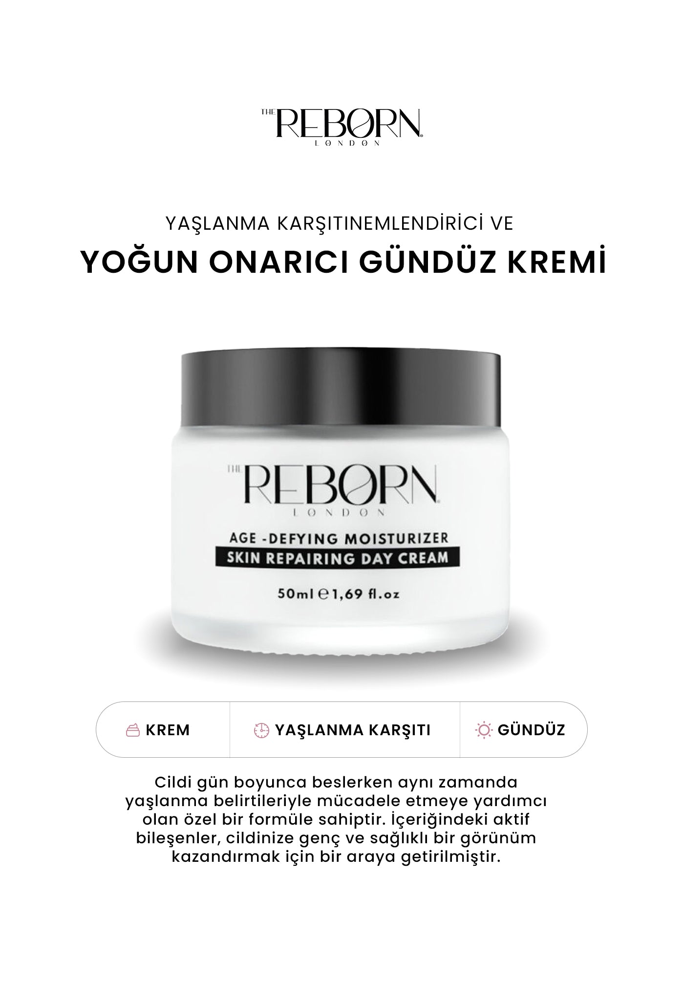 Gündüz Kremi Yaşlanma Karşıtı Nemlendirici ve Cilt Onarıcı