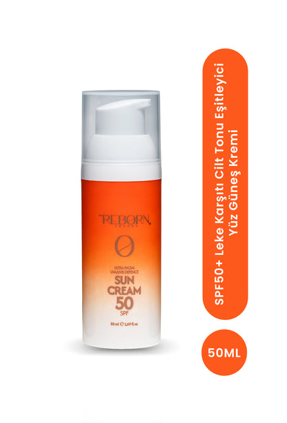 SPF50+ Leke Karşıtı Cilt Tonu Eşitleyici Yüz Güneş Kremi