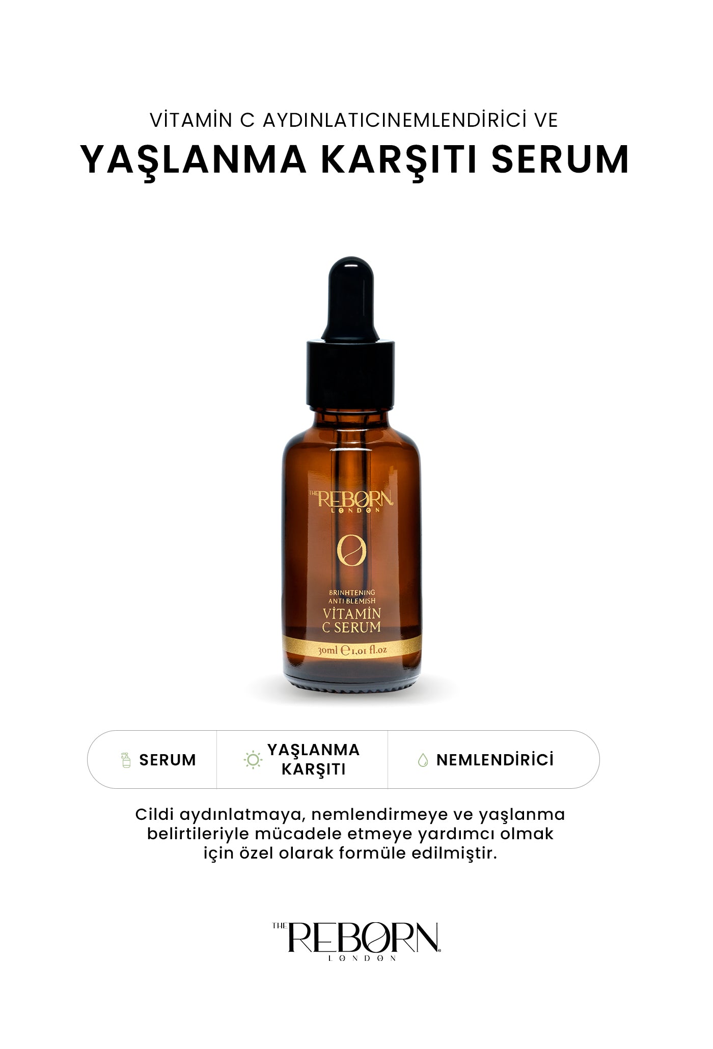Vitamin C Aydınlatıcı Nemlendirici Ve Yaşlanma Karşıtı Serum
