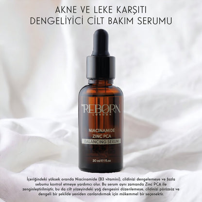 Niacinamid 1% Zinc Cilt Sebum Dengeleyici Ve Akne Karşıtı Yenileyici Serum - The Reborn London